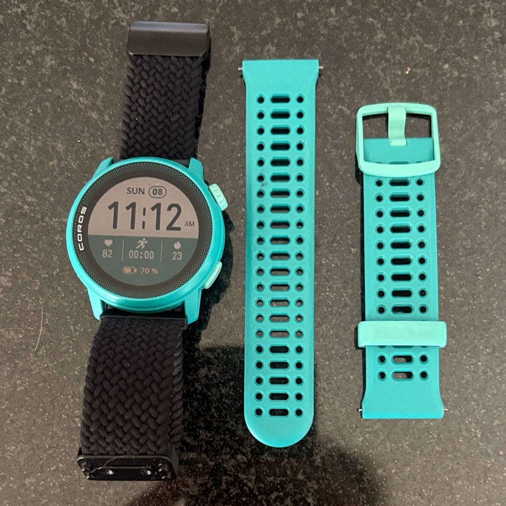 Coro Pace 3 Teal GPS Sports Watch with Interchangeable bands